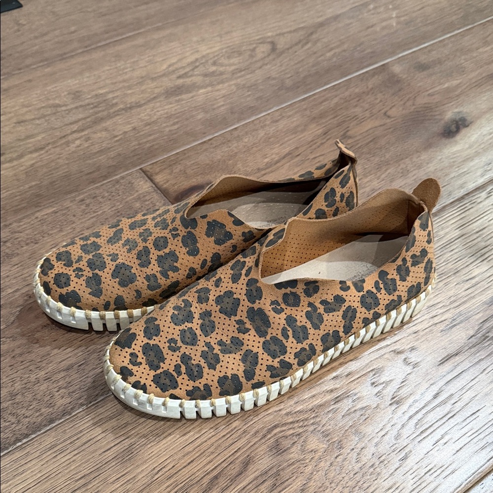 Ilse Jacobsen Brown Leopard Print Flats
